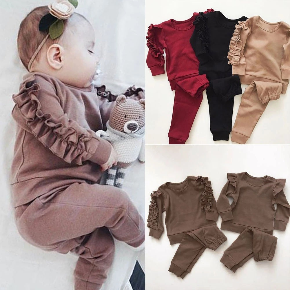 Adorable Baby Ruffles Jumper Set