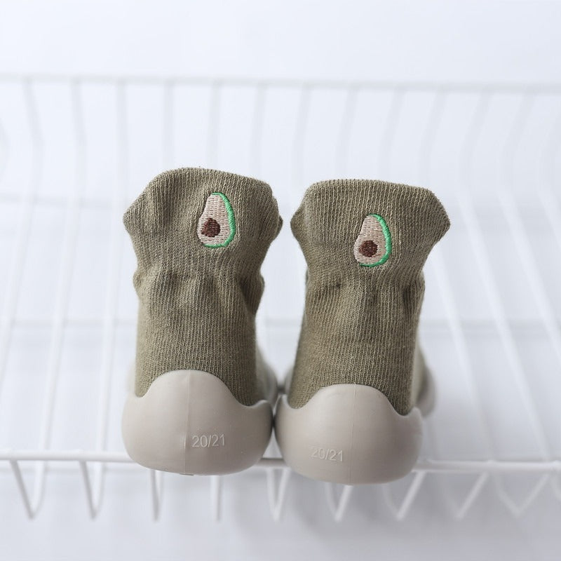 Soft Sole Knitted Avocado Baby Socks