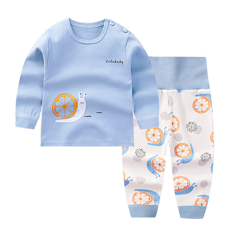 New Baby Boy Cotton Long Sleeved Tshirt + Pants