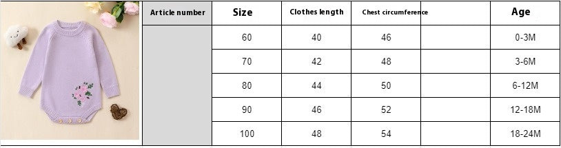 Cute Baby Girls Crotchet Sweater Romper