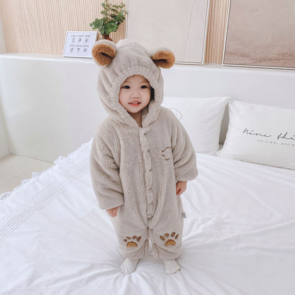 Newborn Winter Cotton Romper One-Piece Crawling Outfit