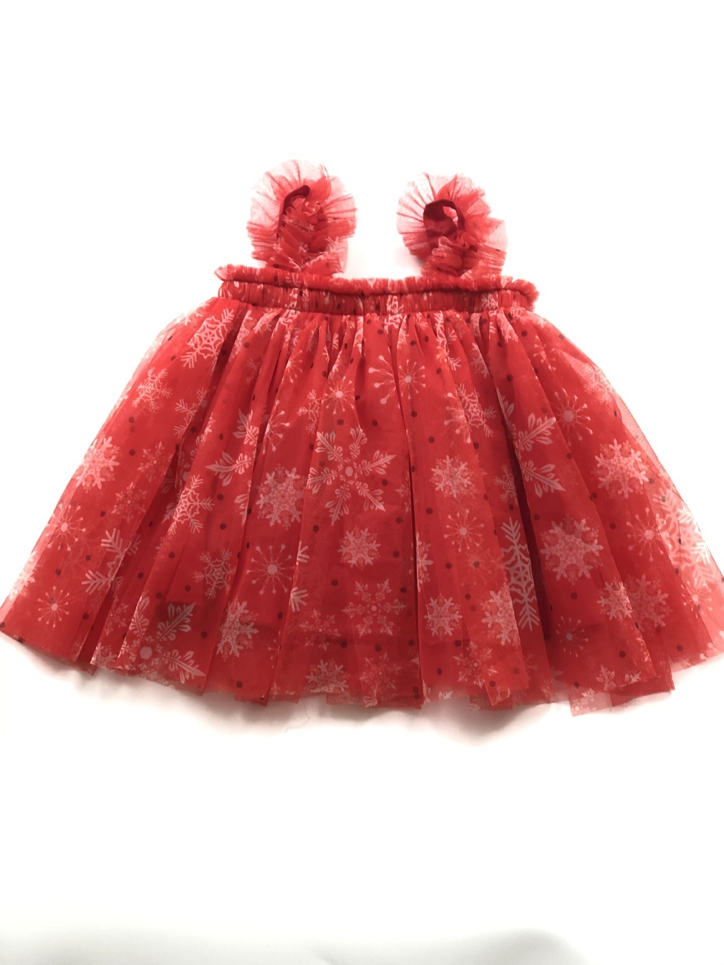 Girl embroidered mesh strapless fluffy princess dress