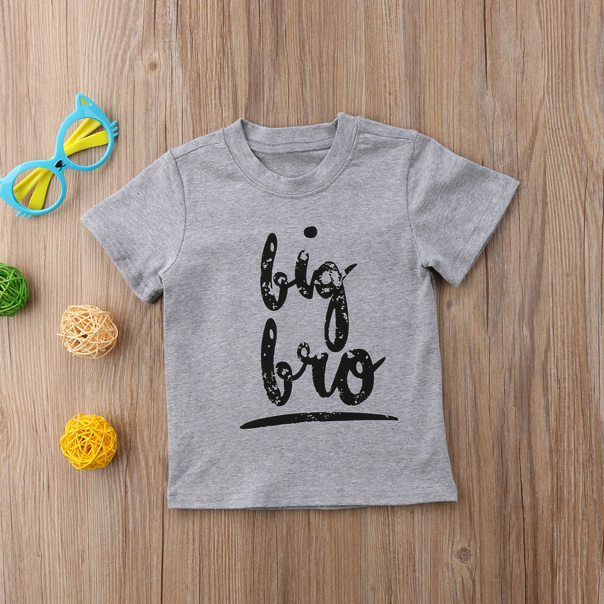 Cotton Print 'Big Bro, Lil Bro, Big Sis, Lil Sis' T-Shirts