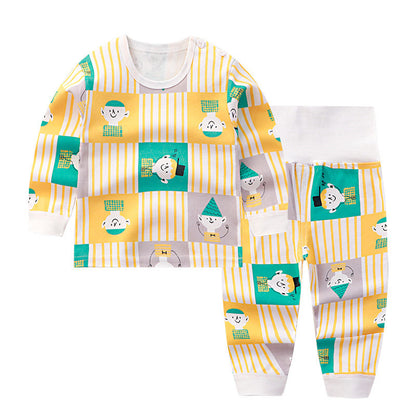 New Baby Boy Cotton Long Sleeved Tshirt + Pants