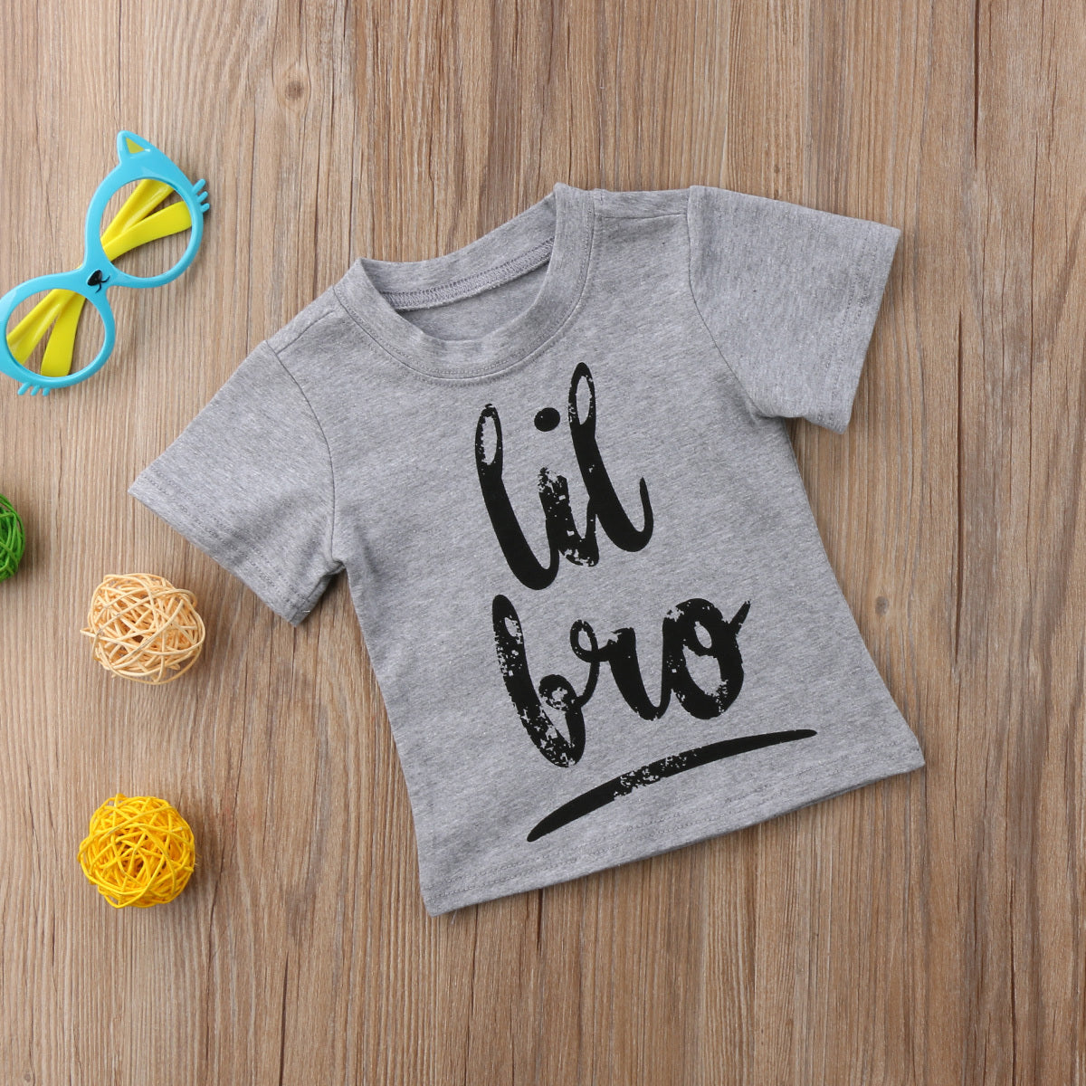 Cotton Print 'Big Bro, Lil Bro, Big Sis, Lil Sis' T-Shirts