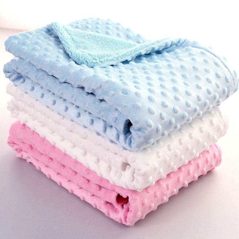 Polar Dot Baby Blanket Soft Newborn Swaddle &amp; Bedding Wrap