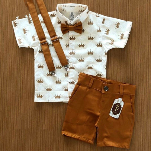 Baby Boys' Summer Gentleman Suit T-Shirt & Shorts