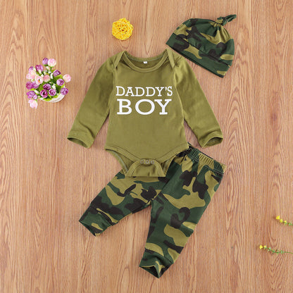 Trendy Camouflage Printed Children's Outfit Set