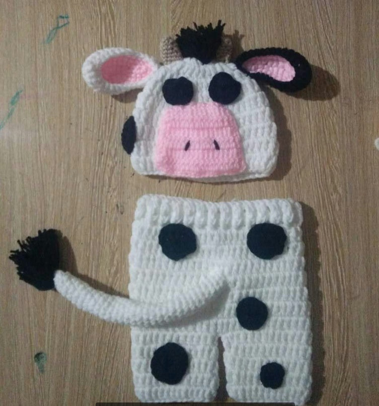 Cow Inspired Baby Clothes + Hat + Pants