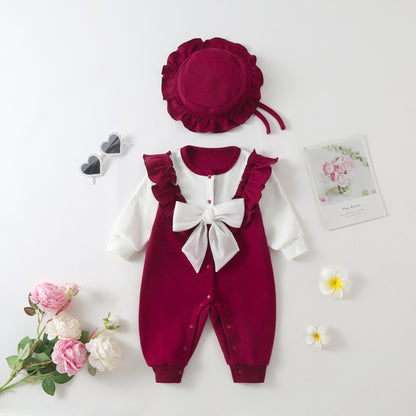 Velvet Onesie Jumper for Newborns Cotton Blend