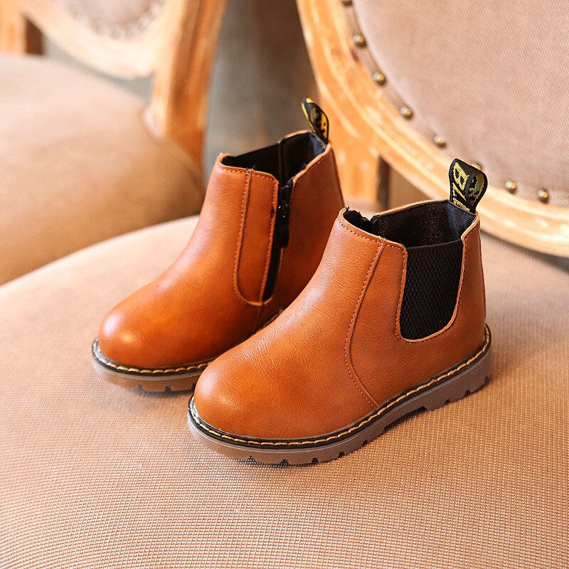 Limited Edition Kids Winter Leather Rain Boots