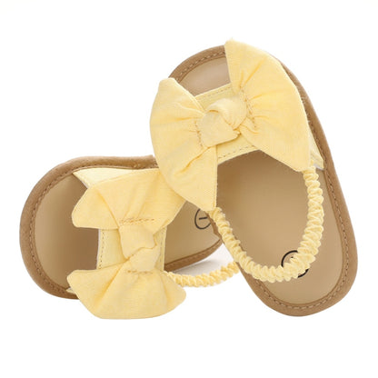 Baby Girls Soft Sole Flat Bow Knot Sandals