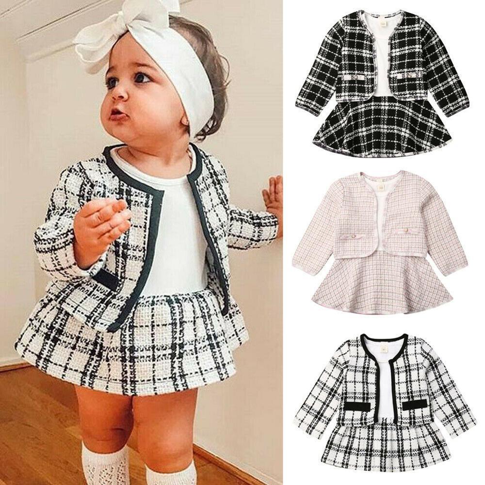 High Quality Cotton Baby Long-sleeved Dress Set