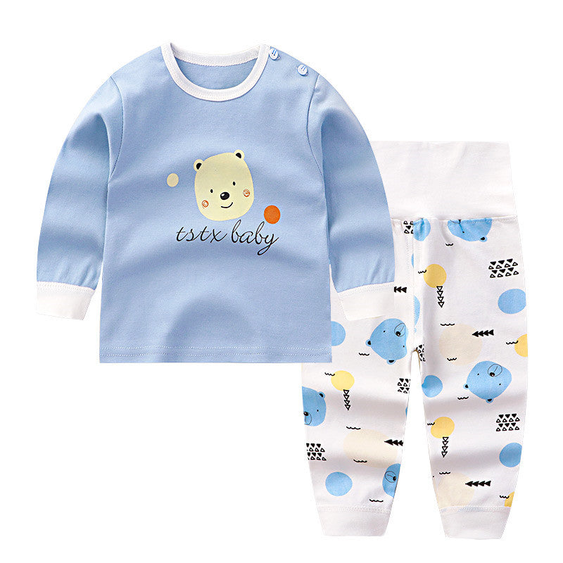 New Baby Boy Cotton Long Sleeved Tshirt + Pants