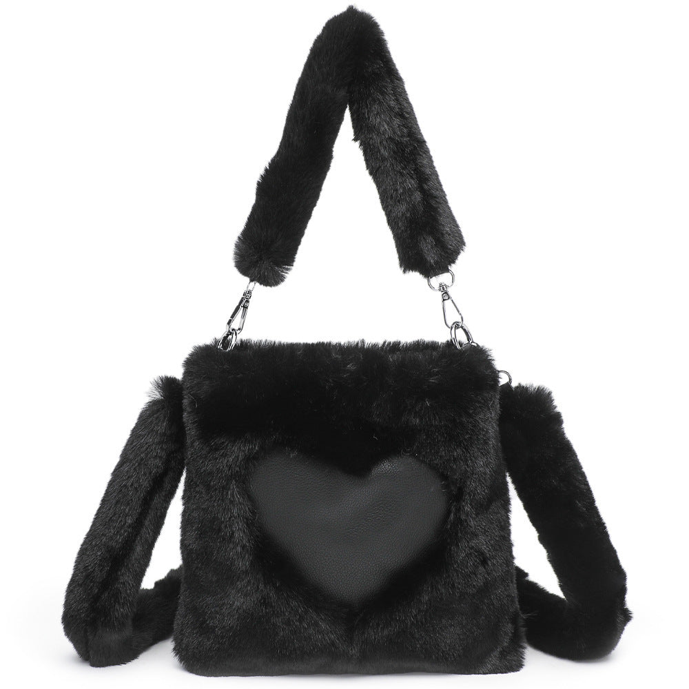 Fluffy Shoulder Bag Fashionable Autumn/Winter Plush Tote