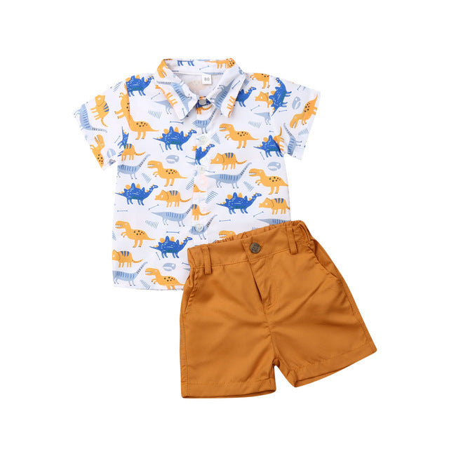 Baby Boys' Summer Gentleman Suit T-Shirt & Shorts