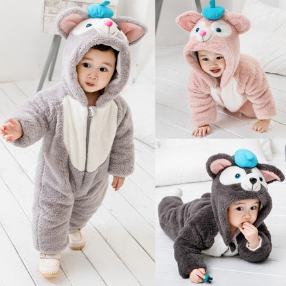 Thickened Newborn One-Piece Cozy Daffy Bear Design