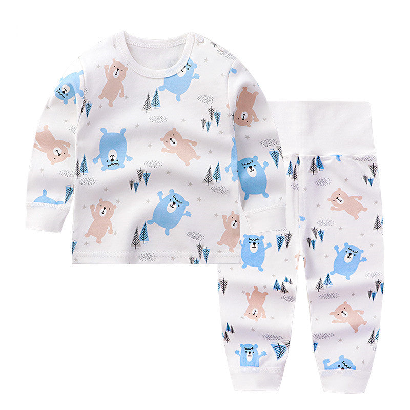 New Baby Boy Cotton Long Sleeved Tshirt + Pants