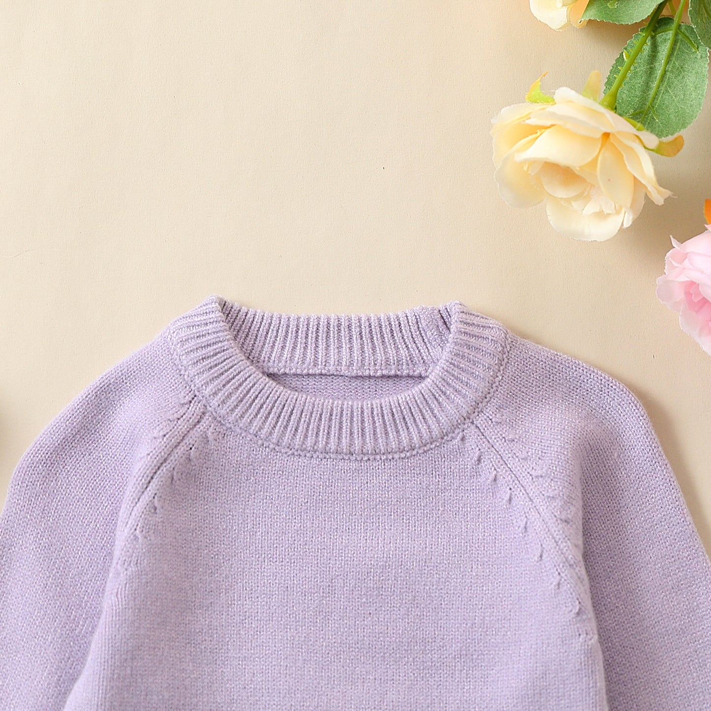 Cute Baby Girls Crotchet Sweater Romper