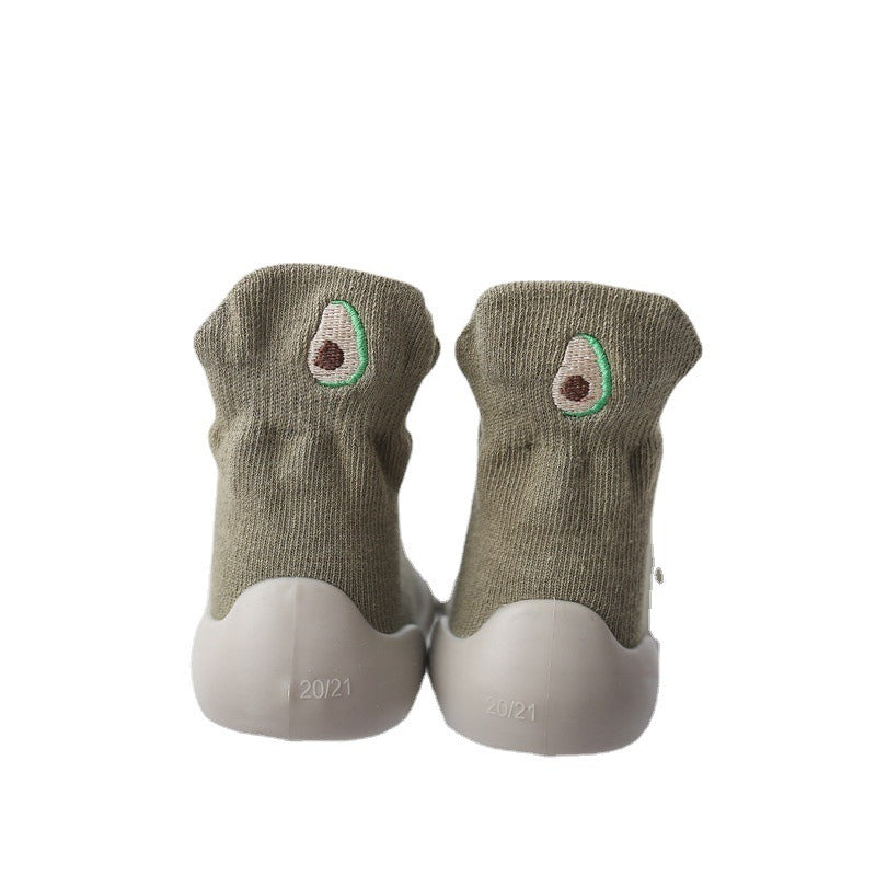 Soft Sole Knitted Avocado Baby Socks