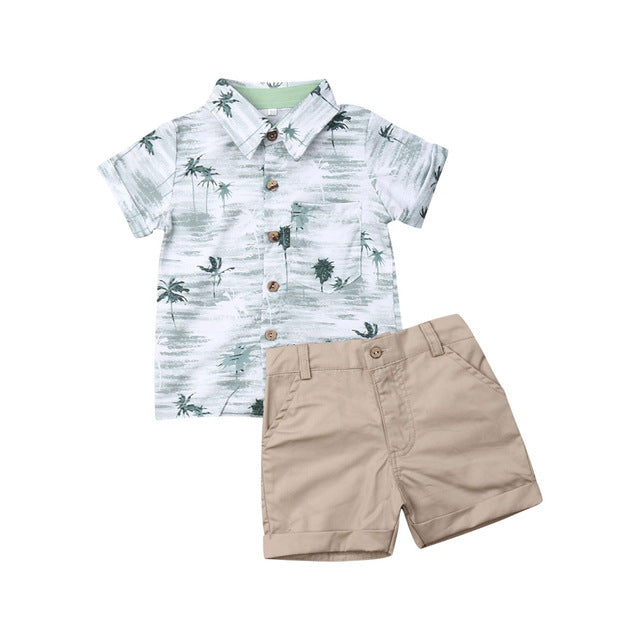 Baby Boys' Summer Gentleman Suit T-Shirt & Shorts