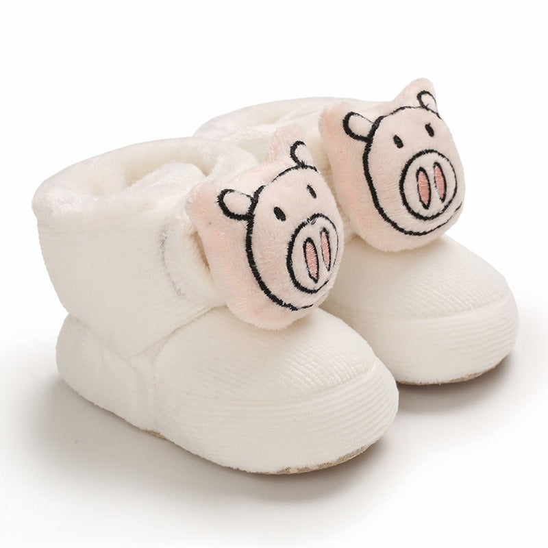 Cute Cartoon Soft Sole Walking Cotton Shoes