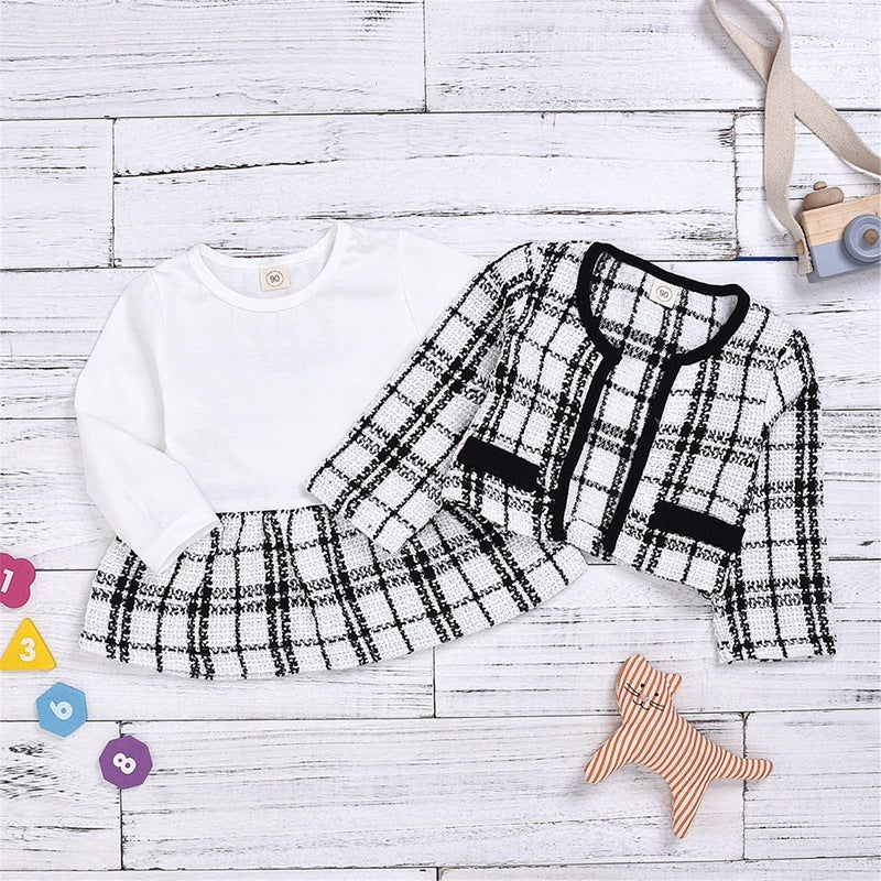 High Quality Cotton Baby Long-sleeved Dress Set