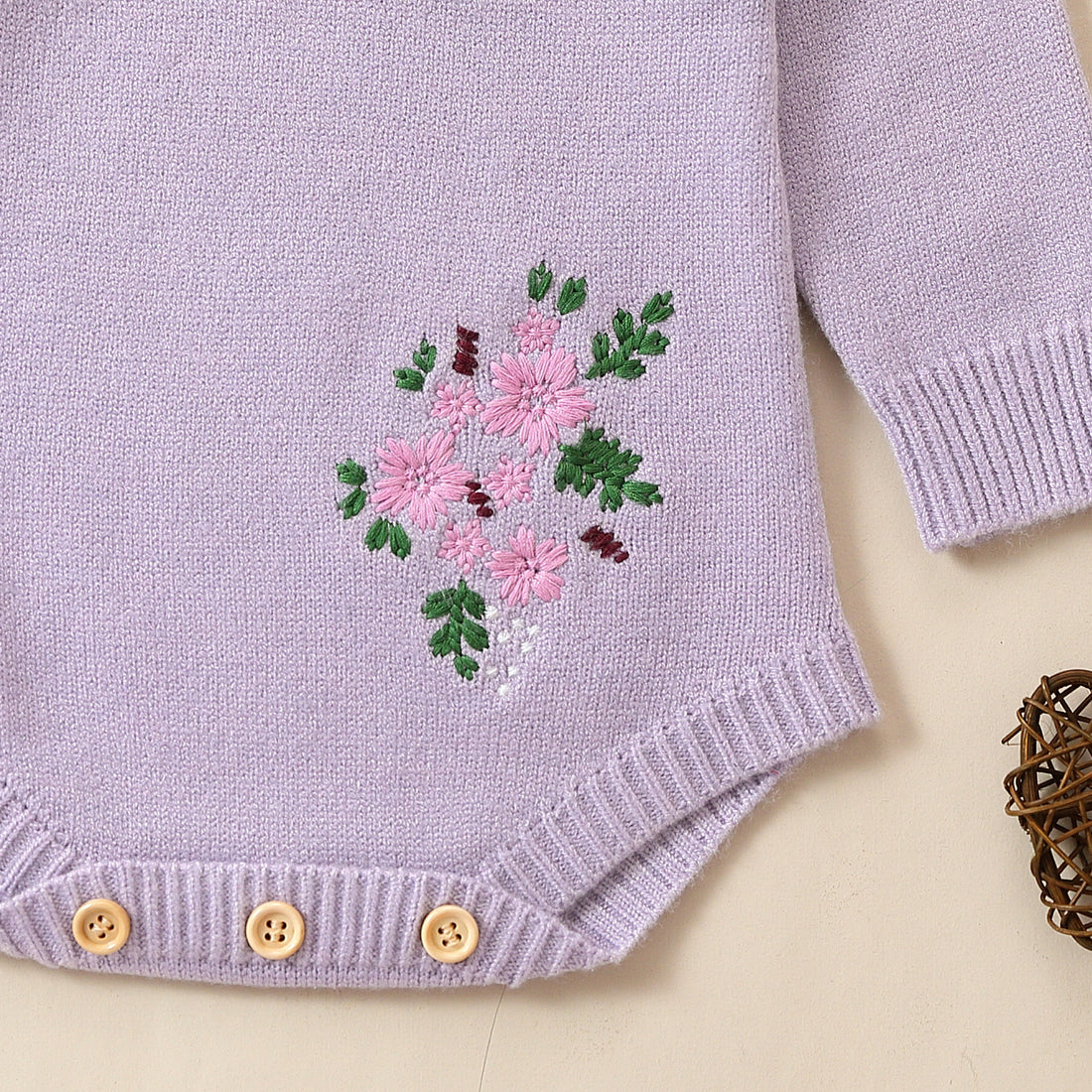 Cute Baby Girls Crotchet Sweater Romper