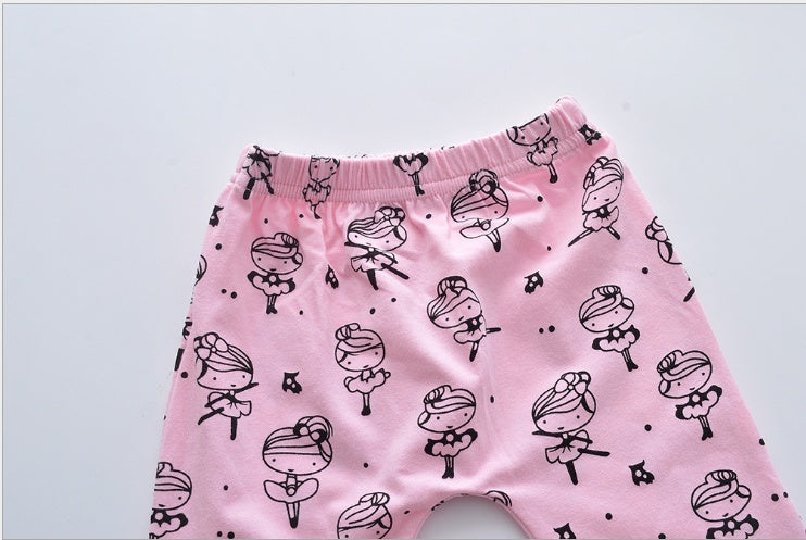 Daddy's Little Girl T-shirt, Cartoon Pants, Headband