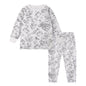 DIY Pajamas Sets New Baby Boy Girls Sketch Colorful Freehand Graffiti Long Sleeves Sleepwear Suit Kids Funny Handicraft Homewear