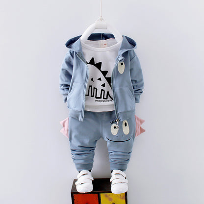 Winter Baby Clothes Warm Hooded Dinosaur Outfit
