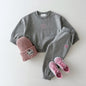Embroidered Letter Love Comfortable Sweater Kids Clothes Two-piece Suit