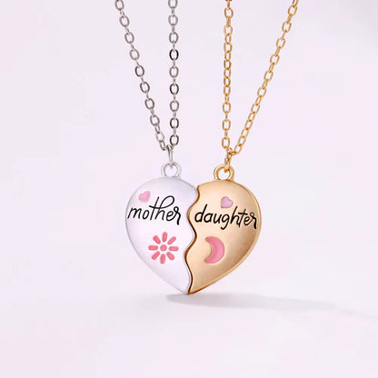 2Pcs/Set Mother and Daughter Parent Child Magnet Necklace for Children Birthday Party Gifts Jewelry Set