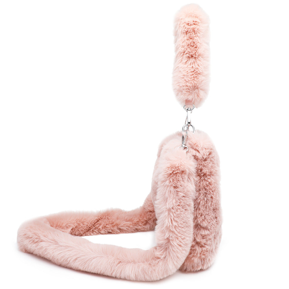 Fluffy Shoulder Bag Fashionable Autumn/Winter Plush Tote