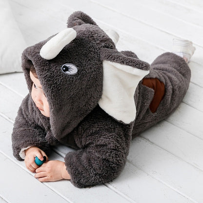 Thickened Newborn One-Piece Cozy Daffy Bear Design