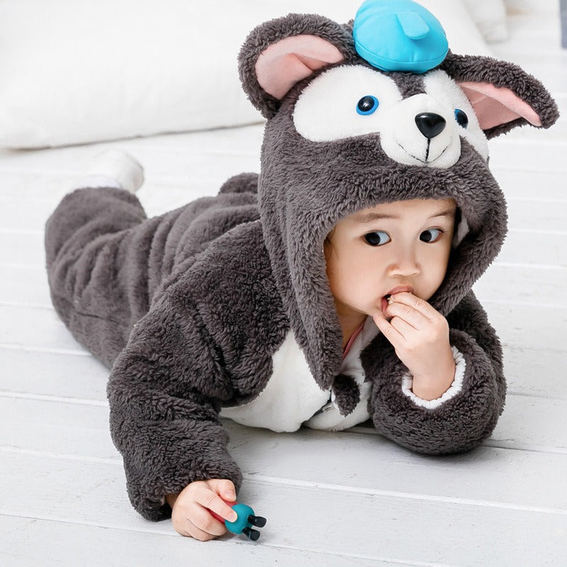 Thickened Newborn One-Piece Cozy Daffy Bear Design