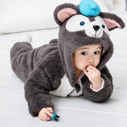 Thickened Newborn One-Piece Cozy Daffy Bear Design