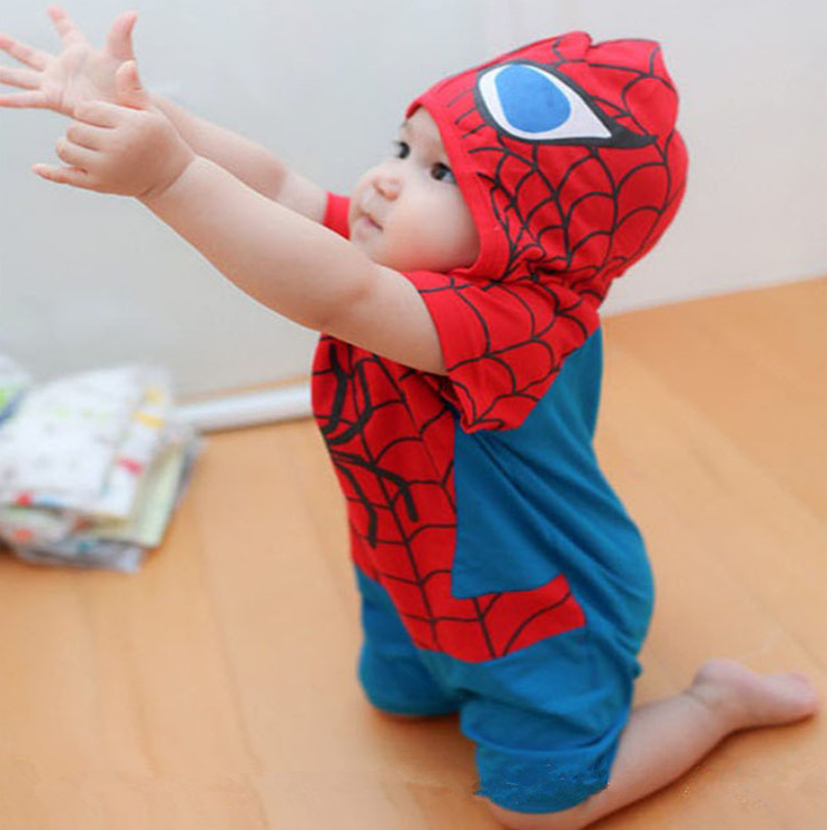 Exclusive Baby Cotton Spider-Man Romper