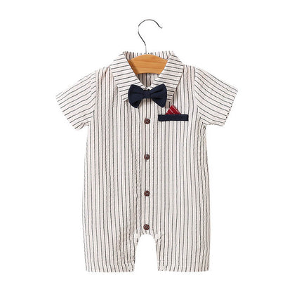 Short Sleeve Gentleman Romper for Newborns