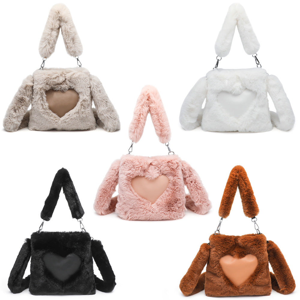 Fluffy Shoulder Bag Fashionable Autumn/Winter Plush Tote