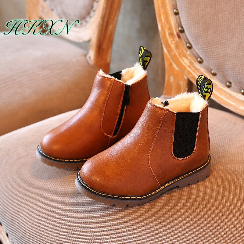 Limited Edition Kids Winter Leather Rain Boots