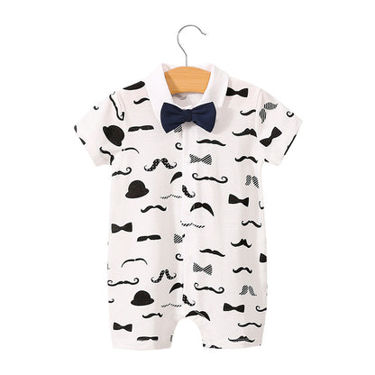 Short Sleeve Gentleman Romper for Newborns
