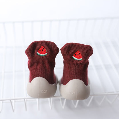 Soft Sole Knitted Avocado Baby Socks