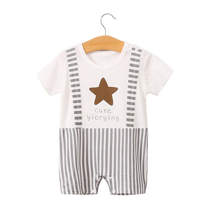 Short Sleeve Gentleman Romper for Newborns