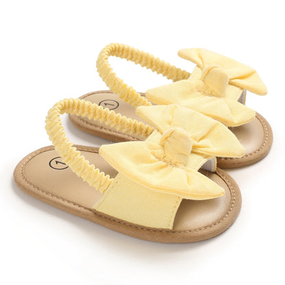 Baby Girls Soft Sole Flat Bow Knot Sandals