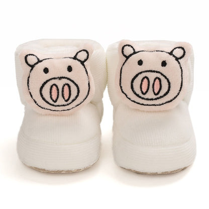 Cute Cartoon Soft Sole Walking Cotton Shoes