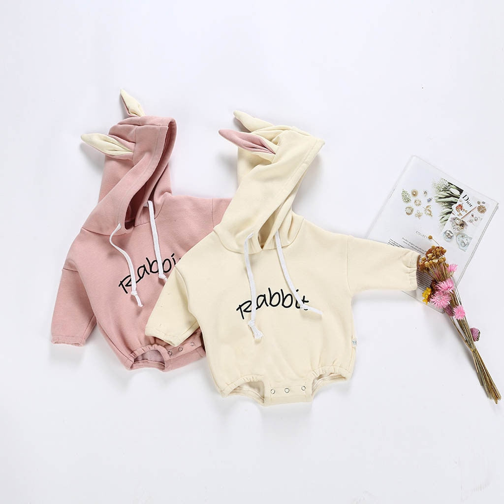 Toddler Rabbit Letter Sweatshirt Baby Pullover Bodysuit