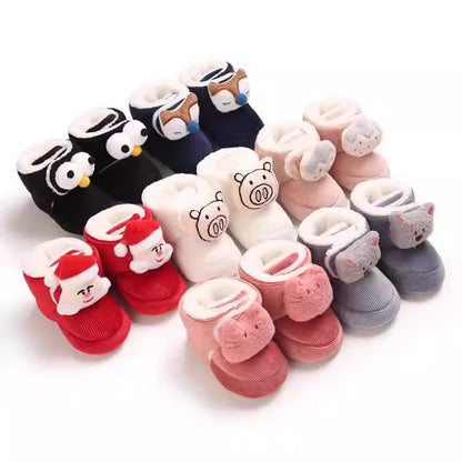 Cute Cartoon Soft Sole Walking Cotton Shoes