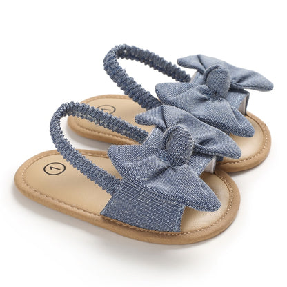 Baby Girls Soft Sole Flat Bow Knot Sandals