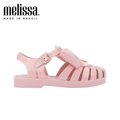 Mini Melissa Jelly Sparkly Roman Bow Sandals for Kids